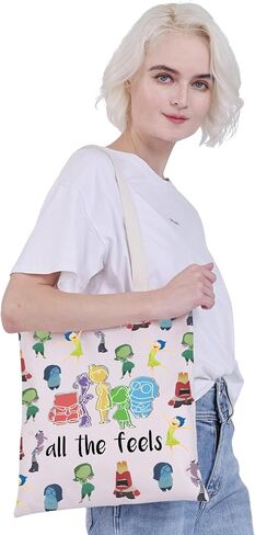 CMNIM Cartoon Emotion Gift Inside Movie All The Feelings Characters Tote Bag Out Faces Merch Joy Anger Fear Sadness Handbags in Saudi Arabia