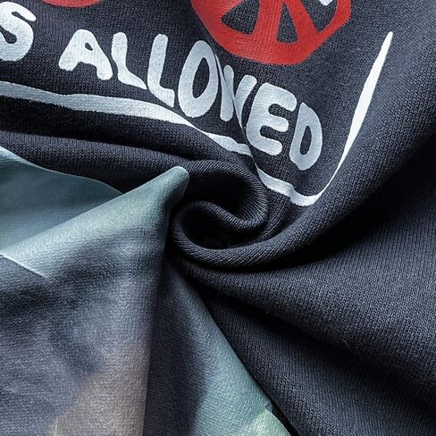 Arnodefrance الرجال خمر الرسم البلوز المتضخم طاقم الرقبة عارضة البلوز بلوزات in Kuwait