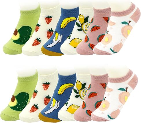 Quaaou Womens Ankle Low Cut Casual Socks Soft Cozy Multiple Color Cotton Patterned Socks, Size 5-9, 10/12 Pairs in Saudi Arabia
