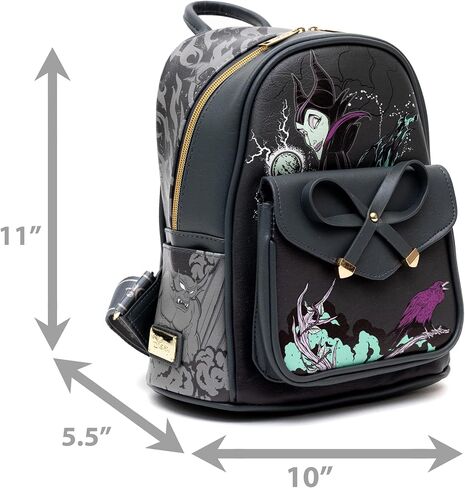 Villains - Maleficent حقيبة ظهر صغيرة من الجلد النباتي مقاس 11 بوصة - A21728, ألوان متعددة, M in Kuwait