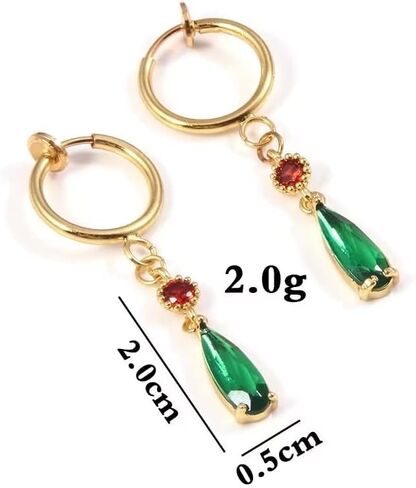 أقراط عواء، أقراط متحركة على شكل قلاع أنيمي عواء، أقراط الرسوم المتحركة التنكرية، أقراط قطرة الماء الخضراء للنساء والرجال والفتيات 0.78 * 0.19 in Kuwait