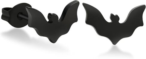 TGNEL Pure Titanium Earrings Bat Earrings Halloween Animal Stud Earrings Cool Trendy Party Hypoallergenic for Men Women Black in Kuwait