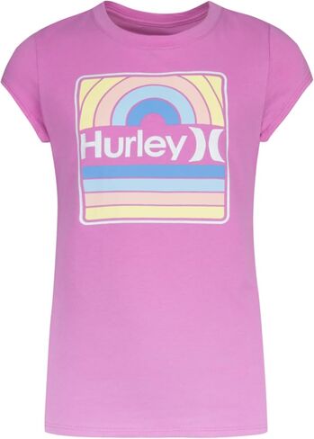 Hurley Girl's Radiate Graphic T-Shirt (Big Kids) Fuchsia Aura LG (12-14 Big Kid) in Saudi Arabia
