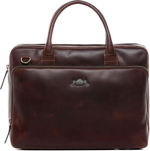 حقيبة كمبيوتر محمول SID & VAIN RYAN XL حقيبة عمل من الجلد الحقيقي حقيبة جلدية محمولة للكمبيوتر المكتبي للجنسين in Kuwait