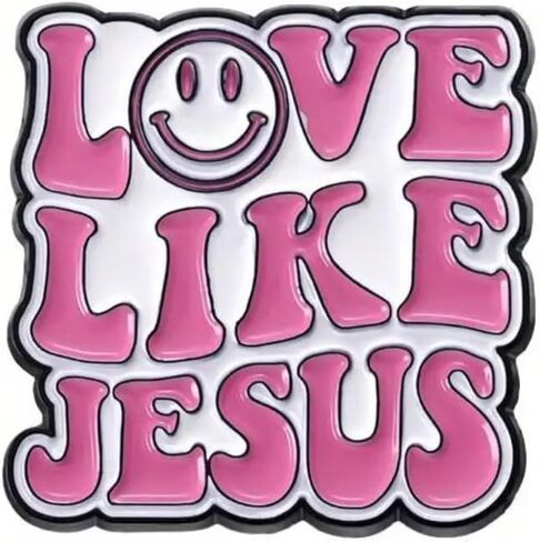 دبوس طية صدر ديني LOVE LIKE JESUS ​​مثالي لحقائب الظهر والقبعات والمزيد - أظهر إيمانك مع هذا البروش اللافت للنظر in Saudi Arabia