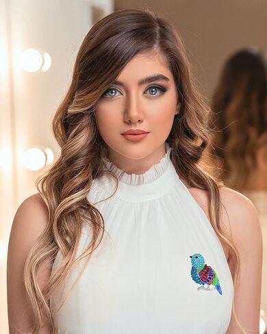 دبابيس بروش ملونة لطيفة على شكل ببغاء للنساء من سينفاك، دبابيس بروش عصرية من حجر الراين للنساء من خليط معدني من الستيل وحجر الراين, سبيكة صلب, حجر الراين in Kuwait