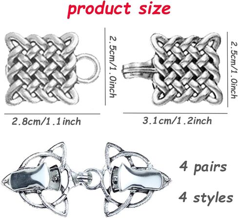 4PCS Vintage Sweater Swirl Clip Cape Cloak Clips in Saudi Arabia