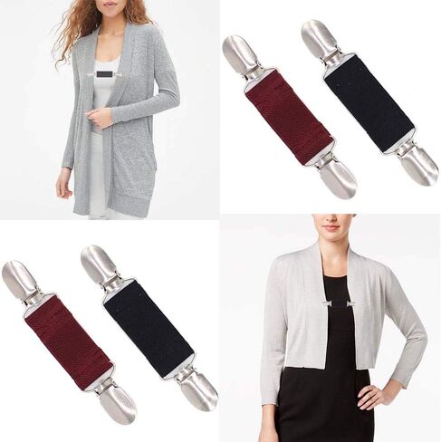 Papasigx 3 pieces Vintage Sweater Shawl Clips, Retro Cardigan Collar Clips, Dresss Clips Back Cinch, Cardigan Dresses Clips for Women Girls in Saudi Arabia
