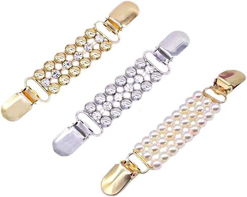 Papasigx 3 pieces Vintage Sweater Shawl Clips, Retro Cardigan Collar Clips, Dresss Clips Back Cinch, Cardigan Dresses Clips for Women Girls in Saudi Arabia