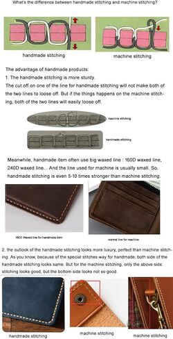 محفظة جلد حصان مجنون حقيقية ذات طيات - حامل بطاقات رفيع رفيع سعة إضافية مع 6 فتحات بطاقات، محفظة للرجال هدية عيد ميلاد - بني عتيق in Kuwait