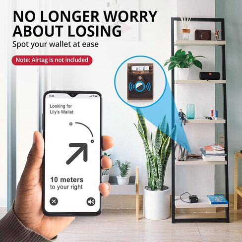 محفظة AirTag، محفظة جلدية أصلية، محفظة نحيفة للرجال مع مشبك نقود، محفظة نحيفة للرجال مع حجب RFID، محفظة جيب أمامي، محفظة بسيطة (بني داكن) in Kuwait