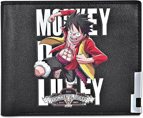 روفاتايد محفظة من الجلد الصناعي بتصميم انيمي من قطعة واحدة، محفظة رفيعة ثنائية الطي، محفظة متعددة الاغراض، قطعة واحدة، مقاس واحد، كاجوال in Kuwait