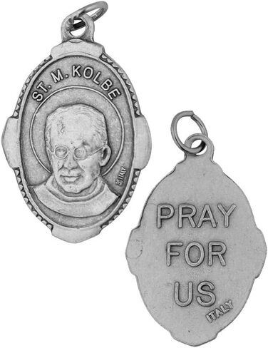 1" Saint and Holy Subject Medal with Prayer Card | Over 25 Different Saints | Durable and Detailed Charm | Pendant Medal Carded with Prayer | Christian Jewelry (St. Maximilian Kolbe) in Saudi Arabia