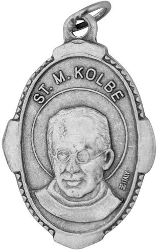 1" Saint and Holy Subject Medal with Prayer Card | Over 25 Different Saints | Durable and Detailed Charm | Pendant Medal Carded with Prayer | Christian Jewelry (St. Maximilian Kolbe) in Saudi Arabia