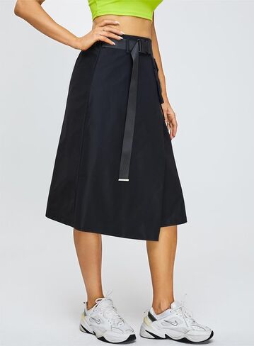 Cargo Midi Skirt for Women - High Waist, Irregular A-line Skirt for Work and Daily Wear in Saudi Arabia