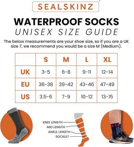 SEALSKINZ Stanfield Waterproof Extreme Cold Weather Mid Length Sock in Saudi Arabia
