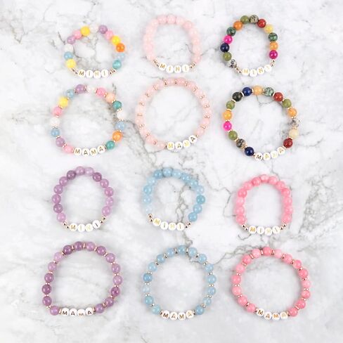 RIAH FASHION Inspirational Multi Layer Bead Stacking Strand Stretch Statement Bracelets - Religious Message, Boho Wood Slip-on Cuff Christian Prayer Bangle Set in Saudi Arabia