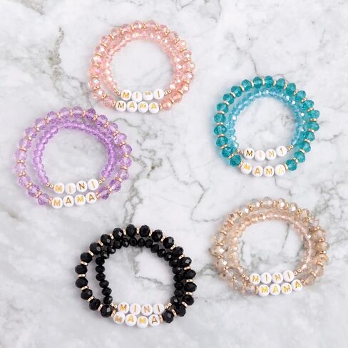 RIAH FASHION Inspirational Multi Layer Bead Stacking Strand Stretch Statement Bracelets - Religious Message, Boho Wood Slip-on Cuff Christian Prayer Bangle Set in Saudi Arabia