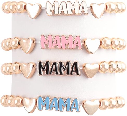RIAH FASHION Inspirational Multi Layer Bead Stacking Strand Stretch Statement Bracelets - Religious Message, Boho Wood Slip-on Cuff Christian Prayer Bangle Set in Saudi Arabia