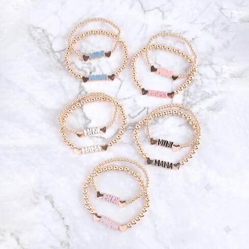 RIAH FASHION Inspirational Multi Layer Bead Stacking Strand Stretch Statement Bracelets - Religious Message, Boho Wood Slip-on Cuff Christian Prayer Bangle Set in Saudi Arabia