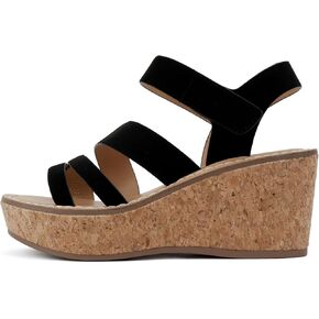 Soda “Sheet" ~ Women Round Toe Multi Strap Wedge Sandal
