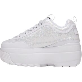 Fila Women's Disruptor II Wedge Special Glitter Sneaker Shoes, 5XM02318