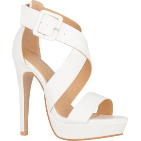 ILLUDE Women's High Heels Open Toe Ankle Strap Stilettos Platform Sexy Party Heeled Sandals – Cake