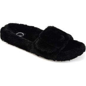 Journee Collection Women's Faux Fur Shadow Slipper