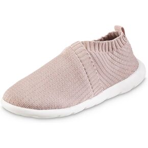 isotoner Women's Lightweight Recycled Stretch Sport Knit Slip-on Slipper Bootie Moccasin