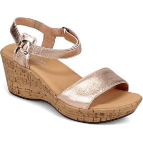 NAOT Footwear Women's Pier Wedge Soft Rose Gold Lthr 6-6.5 M US