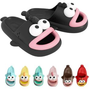 Tongue Slippers Fish Cloud Slides for Women Men Animals Slippers Open Toe Slide Sandals Fish Flops Summer Non-Slip Beach Shower Shoes
