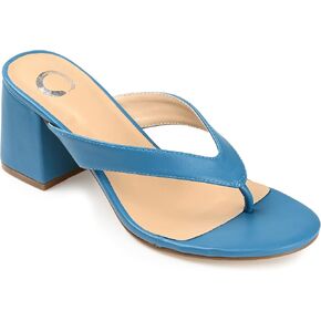 Journee Collection Womens Alika Open Toe Mid Block Heel Pumps in Kuwait