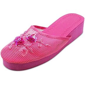 صنادل نسائية من LAVRA ذات نعل سميك شبكي مزين بالترتر الصيني in Kuwait