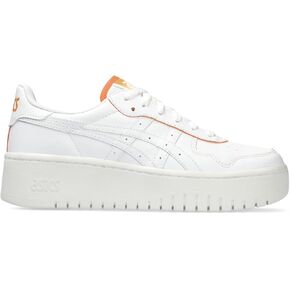 ASICS Women's JAPAN S PF Sportstyle Sneaker, 7, WHITE/ORANGE LILY