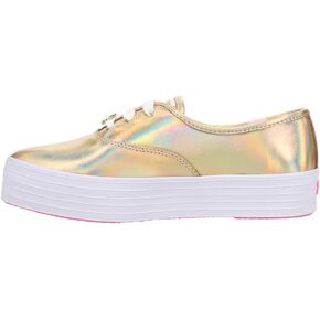 Keds Womens X Barbie Point Striped Canvas Platform Sneakers Shoes Casual - Black, White