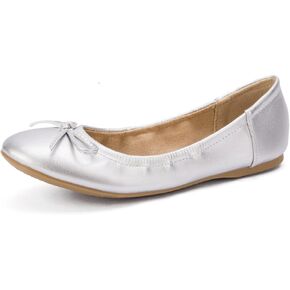 MaxMuxun Women's Ballet Flats Foldable Slip On Flats Shoes for Women Comfortable Ballerina Dressy Shoes with Bow Tie