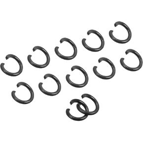 uxcell Open Jump Rings, 8mm Colorful O-ring Connectors for DIY Crafts, Carbon Steel, Black 80Pcs