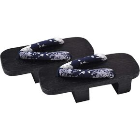 Holibanna Wooden Geta Sandals Clogs Women Flip Flops Stage Performance Geta Japanese Wooden Slippers Shoes Heel Height 5CM