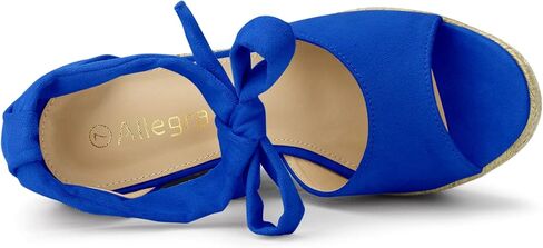 Allegra K Women's Espadrilles Tie Up Ankle Strap Wedges Sandals in Saudi Arabia
