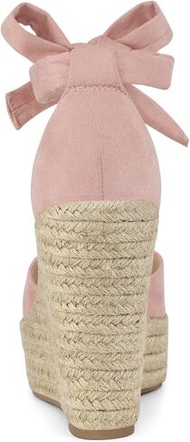 Allegra K Women's Espadrilles Tie Up Ankle Strap Wedges Sandals in Saudi Arabia