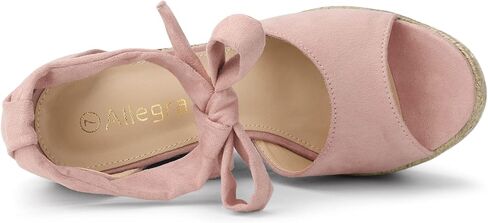 Allegra K Women's Espadrilles Tie Up Ankle Strap Wedges Sandals in Saudi Arabia