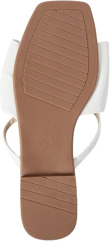 GORGLITTER Women's Bow Knot Square Toe Flat Sandals Open Toe Leather Slide Sandals in Saudi Arabia