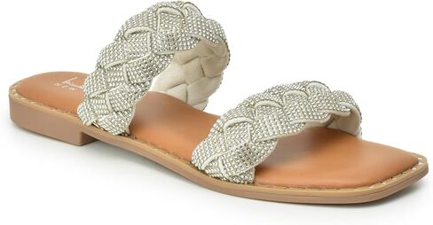 Nicole Miller Womens Roys Slip on Sandal for All Day Comfort in Saudi Arabia
