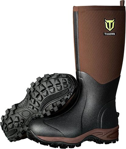 TIDEWE Rubber Neoprene Boots for Men and Women, Waterproof Rain Boot | Sturdy 6mm Neoprene Hunting Boots for Arctic Outdoor Use, Heat-Retaining Insulation Rain Boots with Reinforced Toe in Saudi Arabia