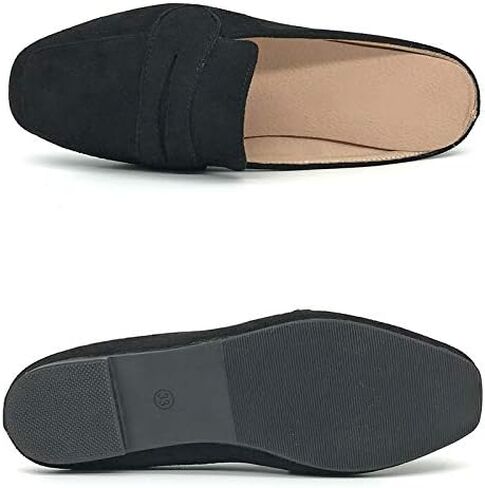 Mules for Women Shoes Slip on Flats Backless Penny Loafers Closed Toe Mule Slides in Saudi Arabia
