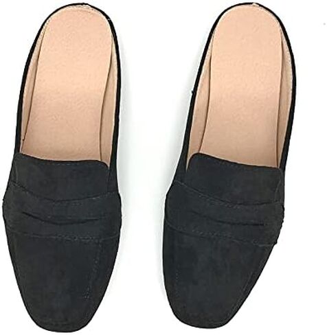 Mules for Women Shoes Slip on Flats Backless Penny Loafers Closed Toe Mule Slides in Saudi Arabia