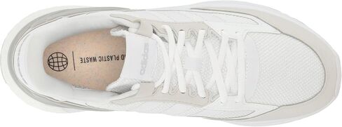 حذاء الجري Nebzed Super للسيدات من adidas، أبيض/أبيض/فضي معدني، 6 in Saudi Arabia