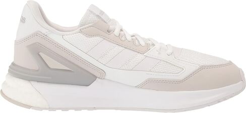 حذاء الجري Nebzed Super للسيدات من adidas، أبيض/أبيض/فضي معدني، 6 in Saudi Arabia
