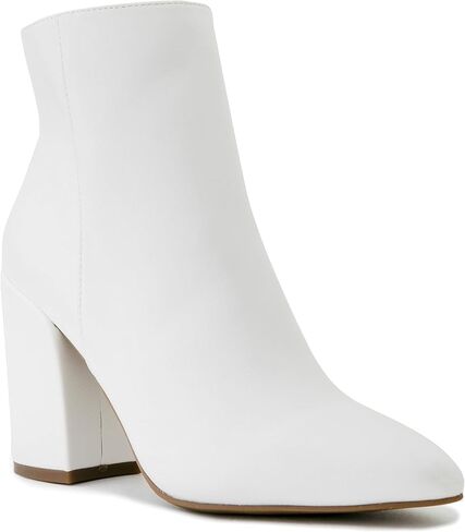 Sugar Women's Winter Chelsea Booties - Chunky High Heel, Pointed Toe, Fashion Ankle Boots-Evvie in Kuwait
