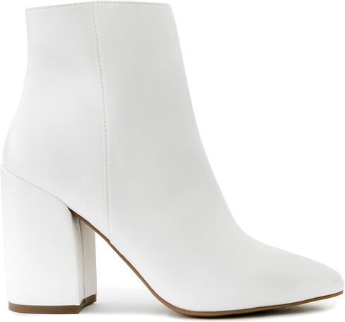 Sugar Women's Winter Chelsea Booties - Chunky High Heel, Pointed Toe, Fashion Ankle Boots-Evvie in Kuwait